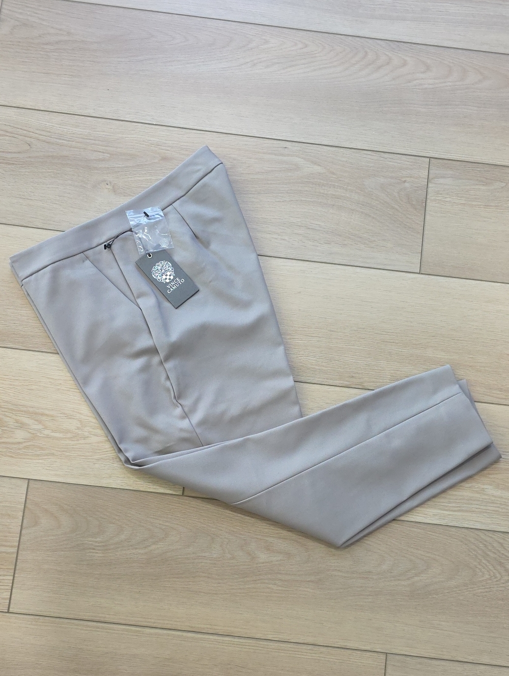 Vince Camuto Tailored Dress Cropped Pants in Light Gray